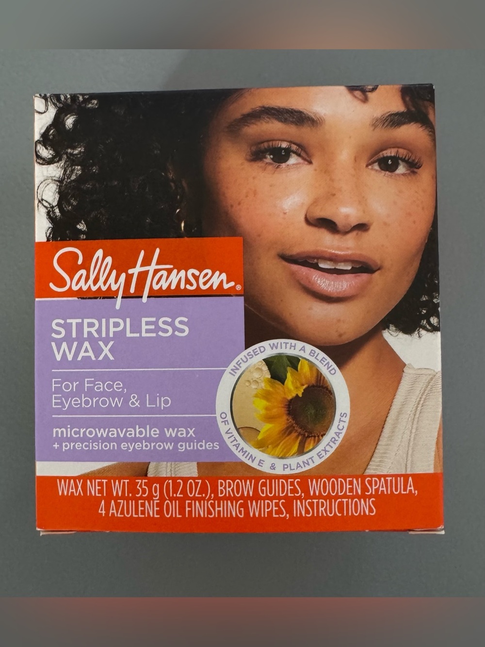 Sally Hansen Stripless Wax for Face, Eyebrow & Lip — Purple full kit